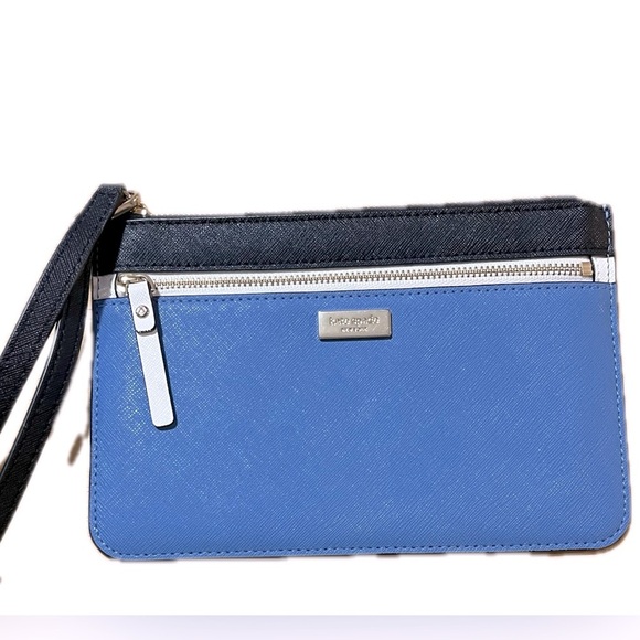 Kate Spade Laurel Way Tinie Tile Blue / Cement White / Black - Picture 6 of 6